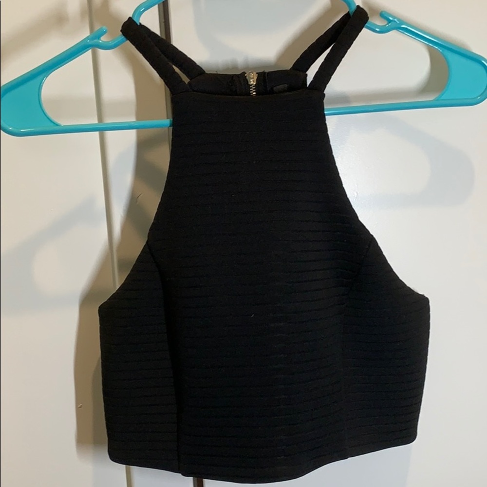 Fancy black crop top